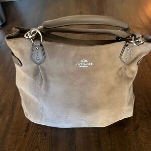 Coach Brown Suede Tote Bag